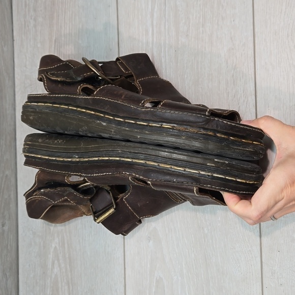 Vintage Doc Dr.Martens Mens Leather Fisher Chunky Tractor Sandals shoes sz US13 - Picture 11 of 14